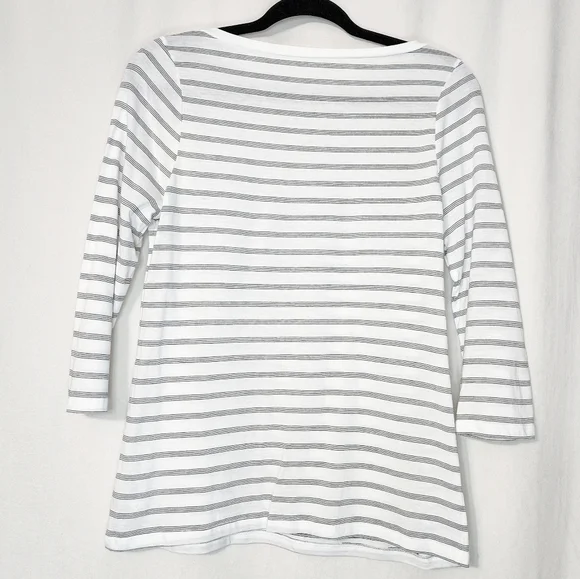 A New Day * Black & White Stripe 3/4 Sleeve Top* NWT * Multiple Sizes * - Picture 4 of 9